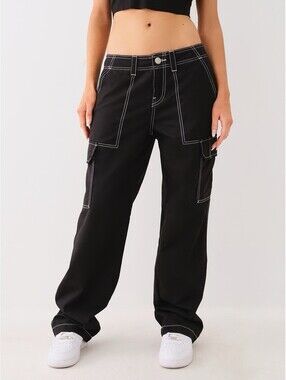 True Religion Military SN Cargo Pant Womens 27 S Utility Skater Wide Leg utility